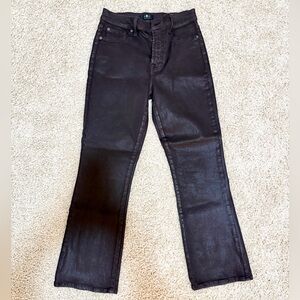 7 For All Mankind brown coated Flare Jeans